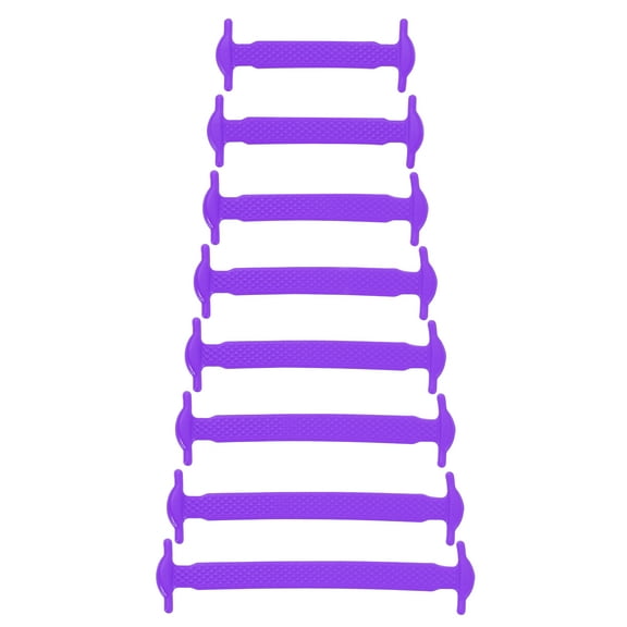 16Pack No Tie Shoe Laces for Adults, Elastic Flat Tieless Shoelaces, Purple