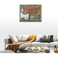 thumbnail image 2 of Farmhouse Chicken Wall Art Country Chicken Hen Canvas Print Rustic Kitchen Sunflower Pictures Wall Decor Bless This Home and All Who Enter Painting Artwork Home Decor for Kitchen Living Room 12"x16", 2 of 6
