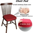 thumbnail image 3 of Dining Room Chair Cushions with Ties - Thick Memory Foam Indoor Seat pad,Dining Room Cushion with Machine Washable Cover [15 X 15 X 2 Inches] - Red, 3 of 7
