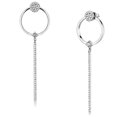 thumbnail image 1 of Alamode DA371 Boucles d'Oreilles en Acier Inoxydable Poli avec AAA Grade CZ en Clair, 1 of 1