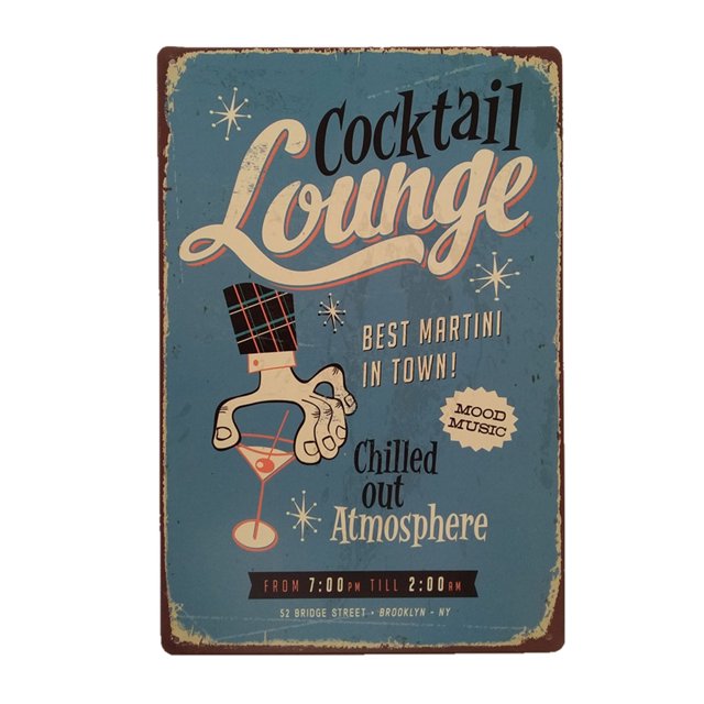 Bar Pub Vintage Retro Decoraciones de Pared Póster Metal Sign Plaque Home Club Tavern Decoraciones Jooan Hogar