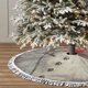 thumbnail image 3 of Falda para árbol de Navidad con encaje y flecos, estilo muñeco de nieve, letrero de metal vintage, pintura de hierro, suave, ligera y agradable al tacto, falda para árbol de 30", 3 of 7