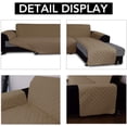 thumbnail image 3 of Sofa Slipcover L Shape Sofa Cover Sectional Couch Cover Chaise Lounge Slip Cover Reversible Sofa Cover Furniture Protector Cover for Pets Kids Children Dog Cat(Small, Camel/Camel), 3 of 7