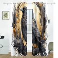 thumbnail image 2 of Bird Black Black Out Curtains 72 Inch Length Curtains for Sliding Glass Doors Bedroom Living Room 2 Pack, 2 of 6