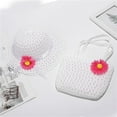 thumbnail image 2 of LNMQLPDBS Toddler Hat Summer Beach Baby Girls Straw Hat with Sunflower Woven Children Sun Hat with Cute Shoulder Bag Baby Gifts for Newborn Sun Visor Summer Fancy Hat for Tour White One Size, 2 of 2