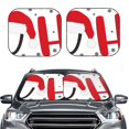thumbnail image 6 of Lsque HOHOHO Christmas 2 PCS Windshield Sun Shade | CarFoldable Window Covers | Car Accessories Reflect UV for Universal Cars SUV Truck | Medium, 6 of 7