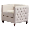 thumbnail image 4 of Home Square 3-Piece Set with Velvet Sofa and Loveseat and Chair in Beige, 4 of 15