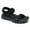 black, variant on MEGNYA Mens Comfortable Walking Sandals - Soft Sports Hiking Sandals with Three Adjustable Hook And Loop Straps, Casual Beach Athletic Sandals for Outdoor Active Camping
