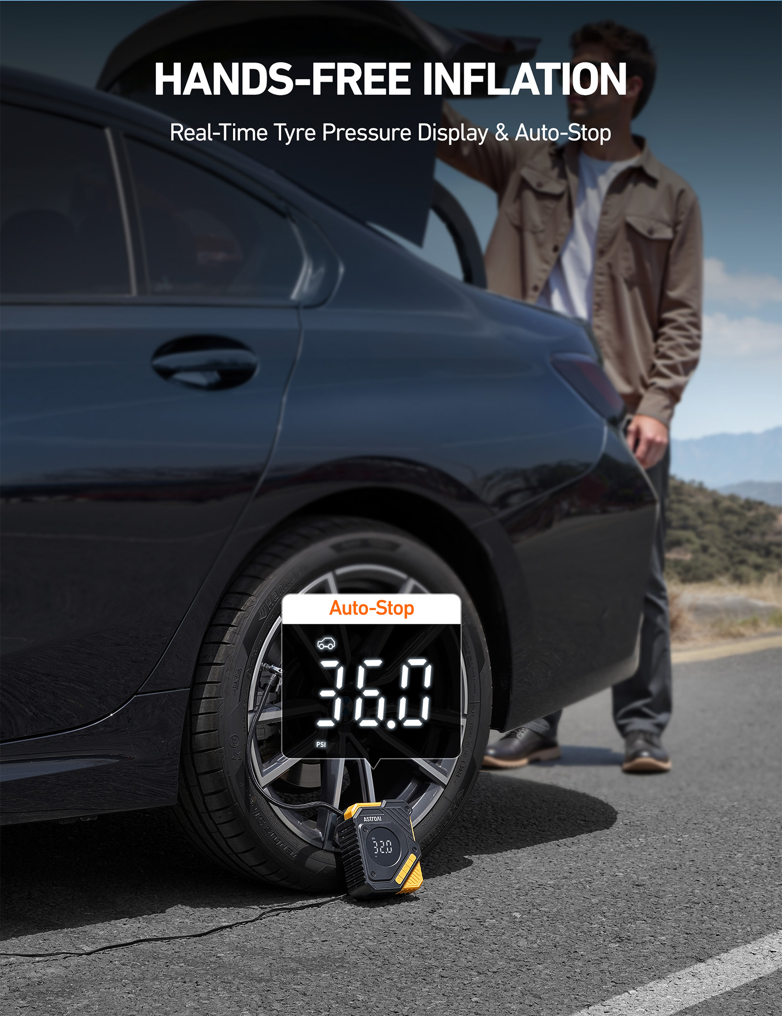 AstroAI 12V Tire Inflator with Digital Pressure Gauge photo 8