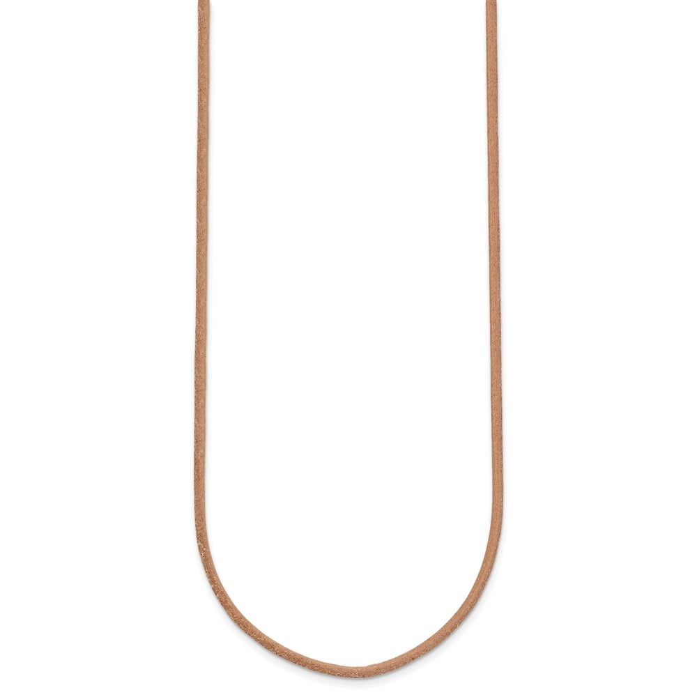 Auriga Fine Jewelry 14K Yellow Gold 2mm Natural Leather Cord Necklace 18inch for Women