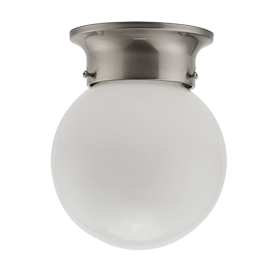 Miseno FLCLGLOBE6BN 6 in. 60W Flush Mount Ceiling Fixture - Brushed Nickel