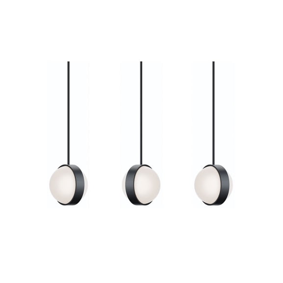 VRNP09LAJUDBKLNR3 AFX Verona - 15W 3 LED Pendant-9 Inch Tall and 36 Inch Wide-Black Finish