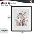 thumbnail image 4 of Stupell Industries Shabby Chic Floral Unicorn with Gold Details Black Framed Print Under Glass, 17 x 21, by LSR Design Studio, 4 of 8