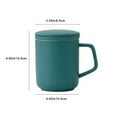 thumbnail image 3 of Ceramic Tea Infuser Cup with Lid - Handle Tea Cup with Strainers for Loose Leaf Tea，Enhanced Heat Protection，Business Mug Office Mug Ceramic Mug |Green, 3 of 8