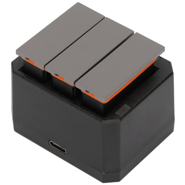 Battery + Triple Charger, DC 5V 2-4A Input Portable Battery Charger Kit For OSMO Action Camera