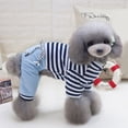 thumbnail image 4 of Billuyoard Mono para mascotas, reemplazo a rayas, transpirable, lavable, Unisex, para interiores y exteriores, ropa para mascotas, ropa, regalo de Ropa para mascotas Azul, 4 of 6