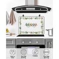thumbnail image 4 of Large Induction Cooktop Protector Mat Green Eggs Easter Stove Top Covers for Electric Stove, Leaves Elegant Pastoral Botanical Decorative Stove Burner Cover Mats, Glass Top Stove Cover, 4 of 7