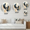 thumbnail image 5 of Designart "Floral Abstraction" Abstract Metal Round Wall Art Prints, 5 of 5