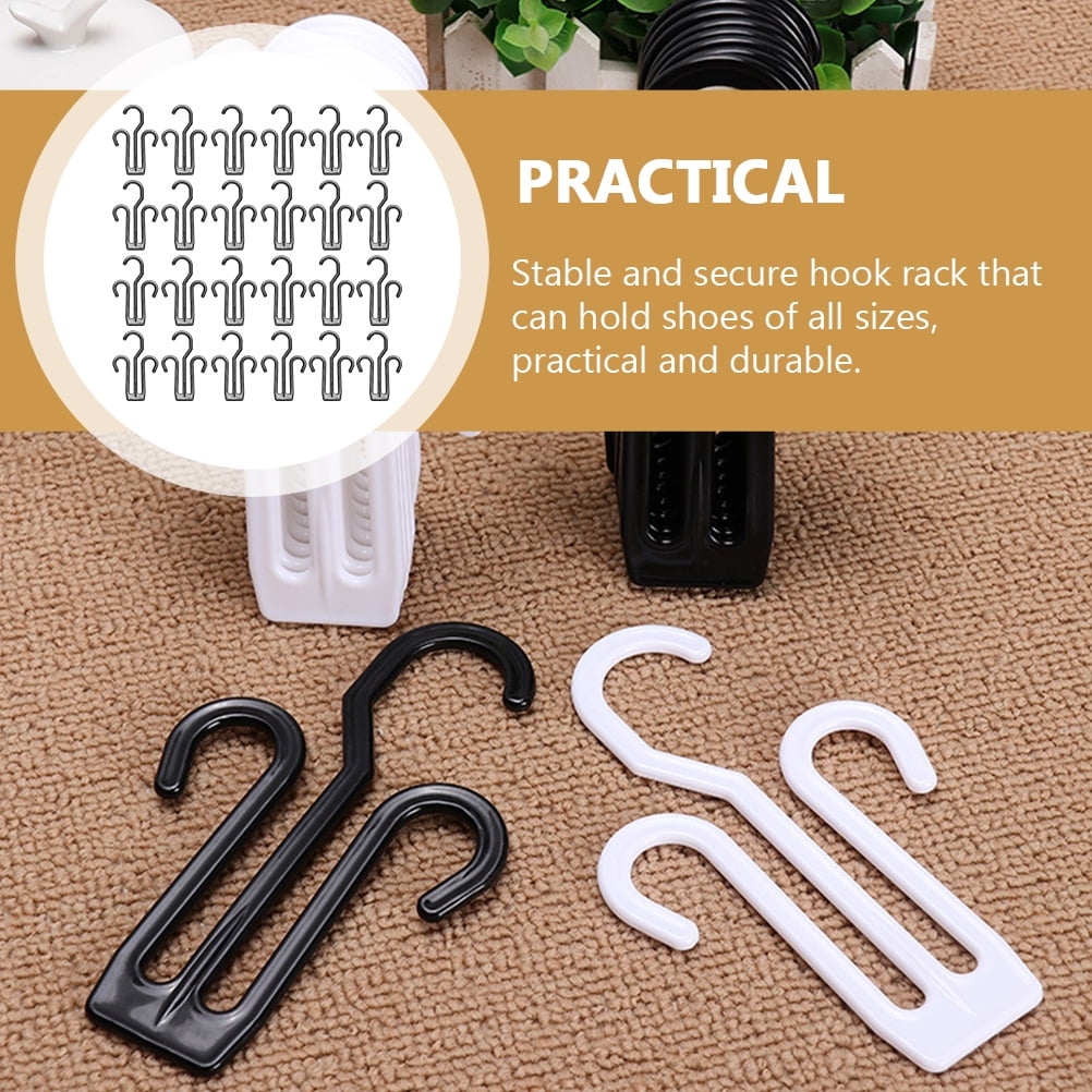 24 Pcs Shoe Rack Boot Hangers Plastic Shoes Drying Hook Sandals