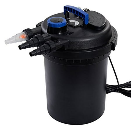 Pond Pressure Bio Filter 4000 GAL w/ 13W UV Sterilizer Light Koi (Best Pond Filter With Uv Light)