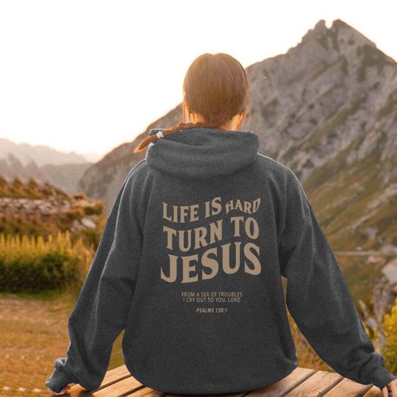 SIYUDAN Women's Hoodies Sweatshirts Jesus Loves You Hooded Sweatshirts Letter Print Sweatshirt Oversized Hoodies For Women Pullover Winter Outfits For Women 2025 Streetwear