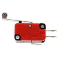 thumbnail image 2 of Mini Limit Switch Long Hinge Roller Lever Arm SPDT Snap Action LOT - Red and black, 2 of 4