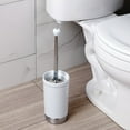 thumbnail image 4 of iDesign York Toilet Brush Holder, White and Chrome, 4 of 10