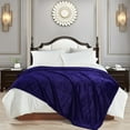 thumbnail image 6 of Home Soft Things Solid Flannel Fleece Blanket, Luxury Soft Cozy Fluffy Blanket - Blue - Twin (60" x 90"), 6 of 7