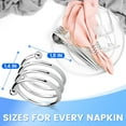 thumbnail image 2 of 8 Pieces Silver Napkin Ring Set - Napkin Rings Bulk Fall Table Decoration Napkin Holder for Table Setting Decorative Napkin Holder - Ring Holder for Wedding Decoration Kitchen Table Decoration, 2 of 5