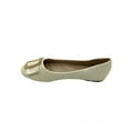 thumbnail image 5 of Victoria K Women's Textured Rhinestone Studded Gold Buckle Ballerina Flats, 5 of 5
