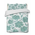thumbnail image 2 of Turquoise Paisley Floral Twin Size Down Alternative Comforter, Lightweight Comforter Quilt Bedding Set with Pillow Shams Boho Vintage Ethnic Flowers All Seasons Bed Comforter Duvet Insert 68"x86", 2 of 7