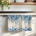 thumbnail image 7 of Spring Blue Floral Kitchen Towels Set of 4, Farmhouse Weeping Floral Leaves Burlap Absorbent Dish Towels for Kitchen, Microfiber Hand Towel, Quick Drying Tea Towel for Cleaning Decorative Dishcloths, 7 of 7