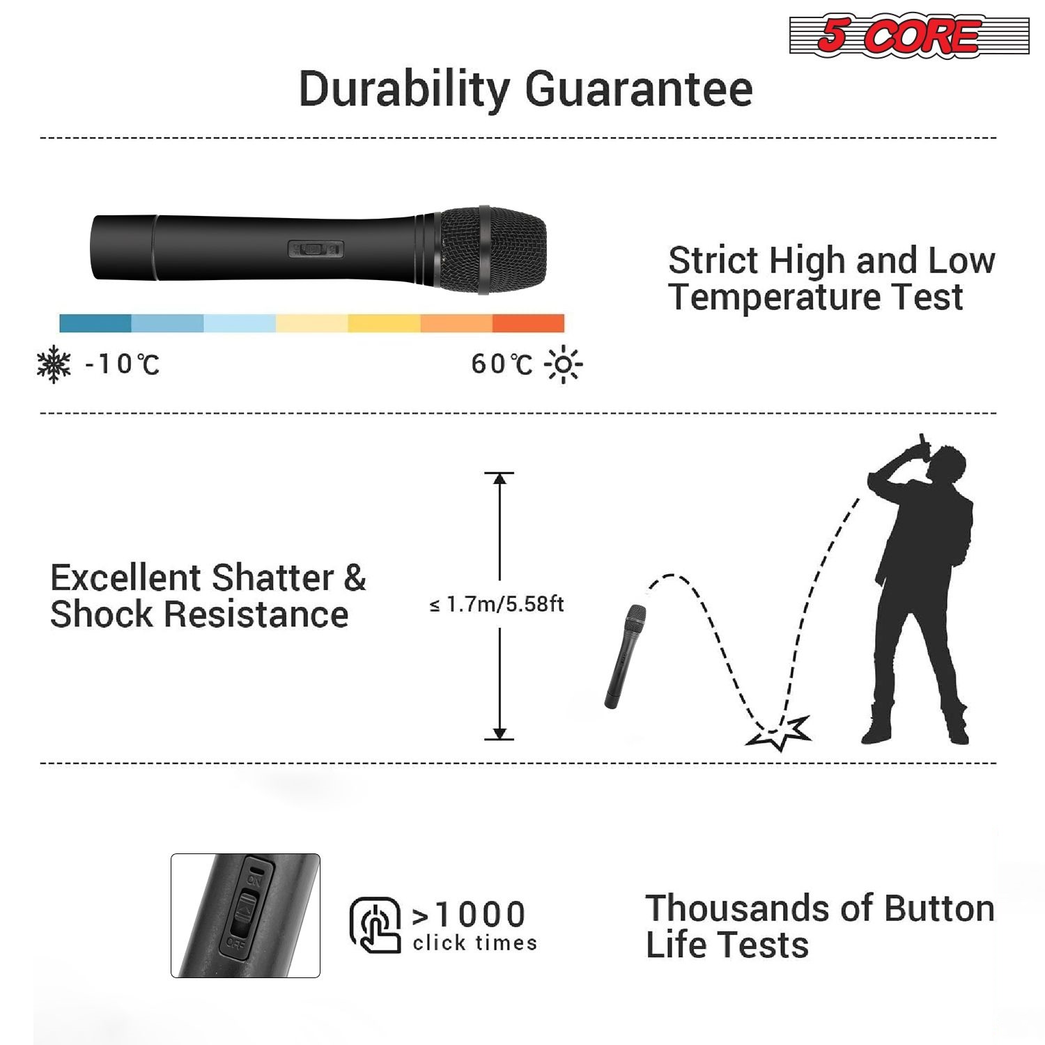 Wireless Microphone Dual Handheld Mic Cordless Receiver Dj Karaoke Singing Microphones WM 301 HC