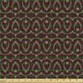 thumbnail image 2 of Ambesonne Antique Fabric by the Yard Upholstery, Laurel Wreath Flora Baroque, 5 Yards, Seal Brown and Blush, 2 of 5