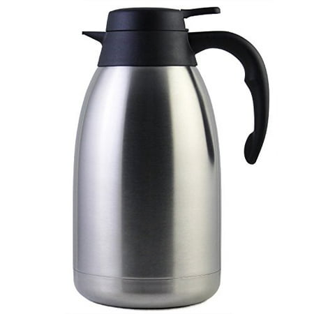 68 Oz Stainless Steel Thermal Carafe / Double Walled Vacuum Thermos / 12 Hour Heat Retention / 2