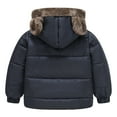 thumbnail image 3 of ANINEO Toddler Boys Girls Winter Coat Hooded Jacket Reversible Wear Thicken Windproof Zipper Warm Outwear, 3 of 3