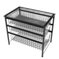 thumbnail image 2 of Estante de almacenamiento con cesta deslizante Macarena para utensilios de cocina Negro, 2 of 8