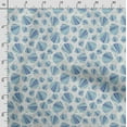 thumbnail image 3 of Soimoi Sea Shell Printed,Cuddle Minky Fabric, Sewing Fabric by The Yard 56 Inch Wide,Decorative Plush Soft Fabric, Baby Garments, Toys and Blankets, Light Blue, 3 of 5