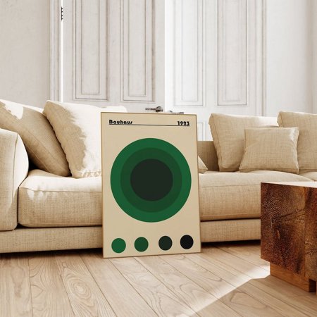 Poster Bauhaus Poster , Exhibition Poster , Bauhaus Print, Geometric Wall Art, Bauhaus Circles, Exhibition Print-UNFRAMED