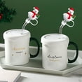 thumbnail image 4 of Christmas Straw Cap Toppers, Reusable 10mm Straw Covers, Santa Snowman Christmas Tree Cup Decorations, Holiday Party Accessories, Christmas Drink Decor for Kids Christmas Decorations, 4 of 5