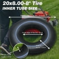 thumbnail image 2 of Beaquicy Inner Tube 20x8-8 Rubber Lawn Tractor Mower Tire with TR13 Straight Valve, 2 of 7