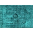 thumbnail image 1 of Ahgly Company Machine Washable Indoor Rectangle Oriental Turquoise Blue Industrial Area Rugs, 4' x 6', 1 of 4