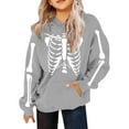 thumbnail image 3 of Tiijoy Big Girls Halloween Hoodie Skeleton Print Pullover Hooded Sweatshirt, Sizes 12-13, 3 of 3