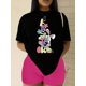 thumbnail image 1 of Camiseta de verano para mujer con Cuello RedondoWomen's Easter Bunny Graphic T-Shirt - Casual Black Crew Neck Short Sleeve Top, Soft, Vibrant ColorCamisetas de verano para mujer, manga corta, cuell, 1 of 6
