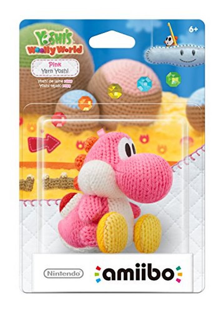 fejl ekko snyde Nintendo Yoshi's Woolly World Series amiibo, Light Pink Yarn Yoshi -  Walmart.com