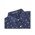 thumbnail image 3 of CAMISA DE HOMBRE INSPIRADA CHIC, CON ESTAMPADO FLORAL, DE MANGA CORTA Y BOTONES, TAMAÑO 42, AZUL OSCURO, 3 of 7