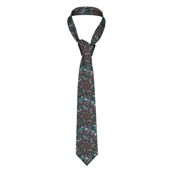 XMXY Art Painting Mens Necktie Ties , Green Formal Bussiness Wedding Party Printed Tie