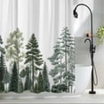 thumbnail image 2 of Pine Tree Forest Fabric Shower Curtain White Green Washable Shower Curtains for Bathroom, Waterproof Bath Curtain with Hooks Home Decor 72x72in, 2 of 8