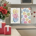 thumbnail image 4 of Sm:)e Pink Heart True Love Forever Valentine's Day Kitchen Towels Dish Towels, 18x26 Inch Hand Towels Set of 2, 4 of 6