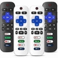 thumbnail image 1 of xixishop 4 Pack Replacement Remote Control Only for Roku TV, Compatible with All TCL/Hisense/Onn/Sharp/Philips / (Not for Roku Stick, Box or Speaker)(Obsidian Black&Glacier White), 1 of 1